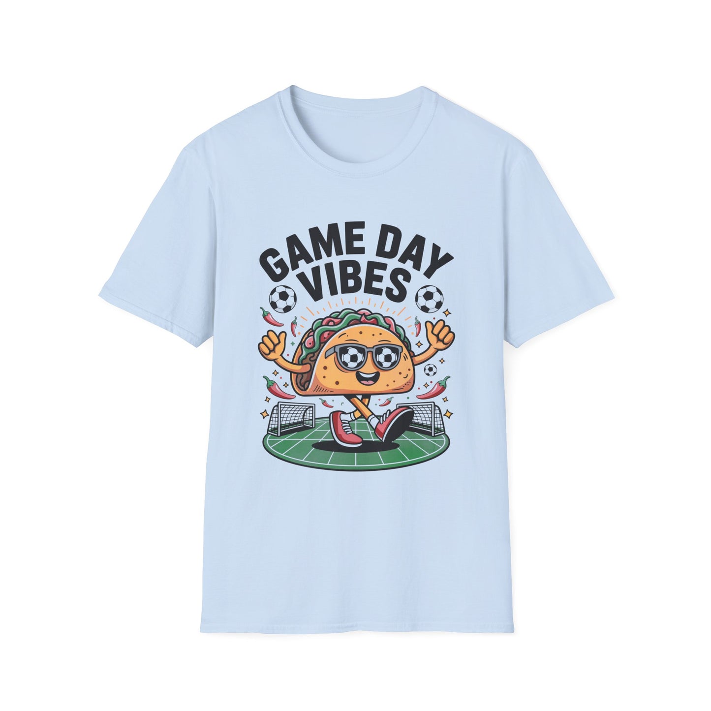 Tacos Game Day Soccer Vibes T-Shirt
