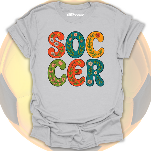 Floral Retro Soccer T-Shirt