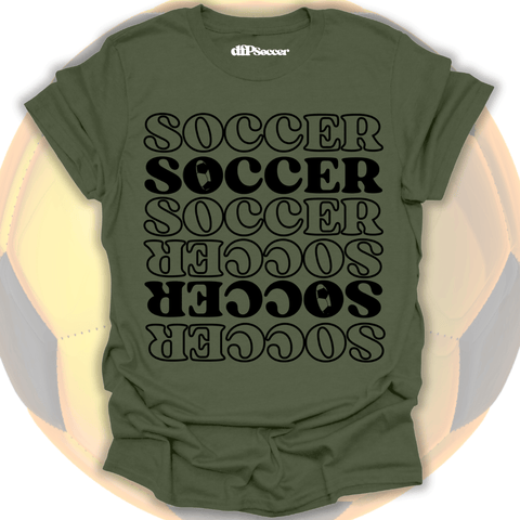 Soccer Pattern Grid T-Shirt