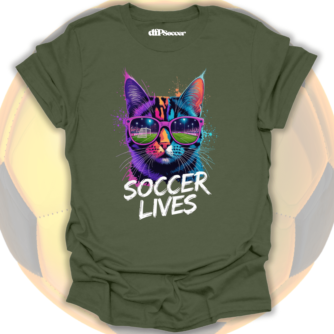 Cat Soccer Lives T-Shirt