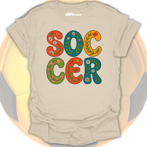Floral Retro Soccer T-Shirt
