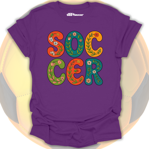 Floral Retro Soccer T-Shirt