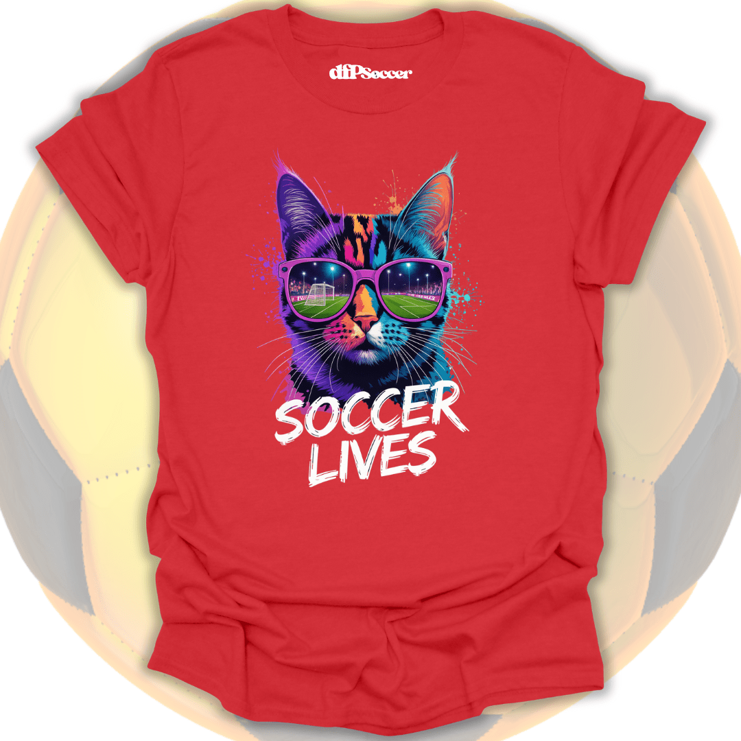 Cat Soccer Lives T-Shirt