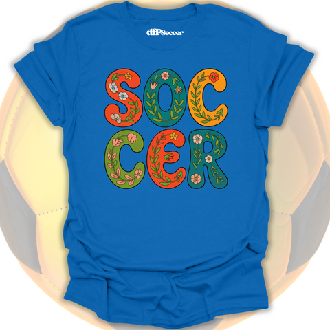 Floral Retro Soccer T-Shirt