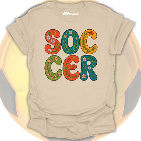 Floral Retro Soccer T-Shirt
