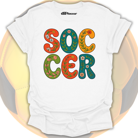 Floral Retro Soccer T-Shirt