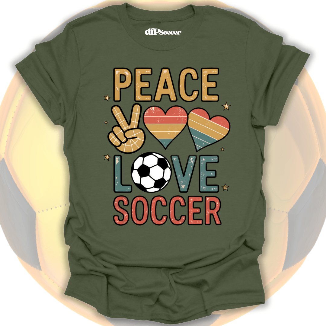 Peace Love Soccer T-Shirt