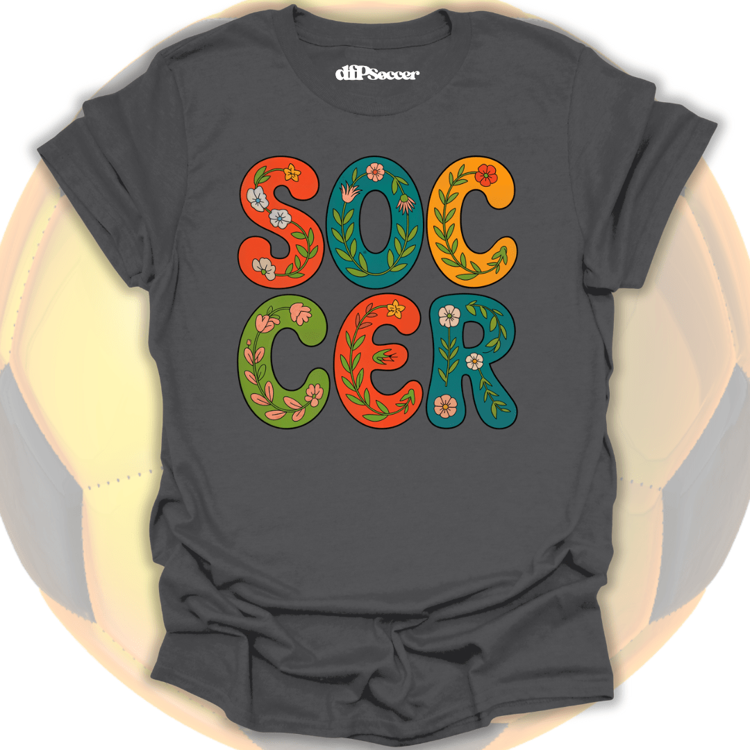 Floral Retro Soccer T-Shirt