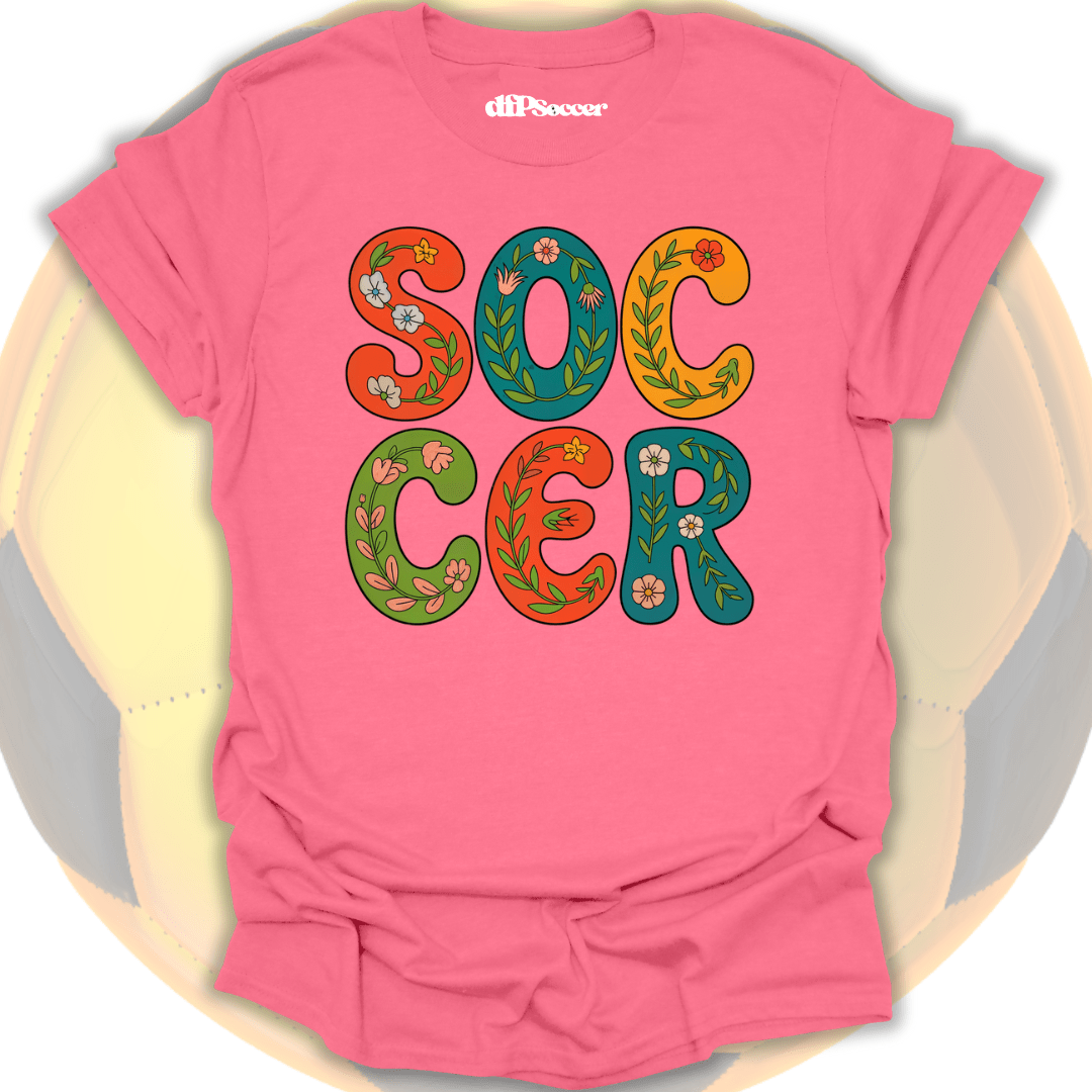 Floral Retro Soccer T-Shirt