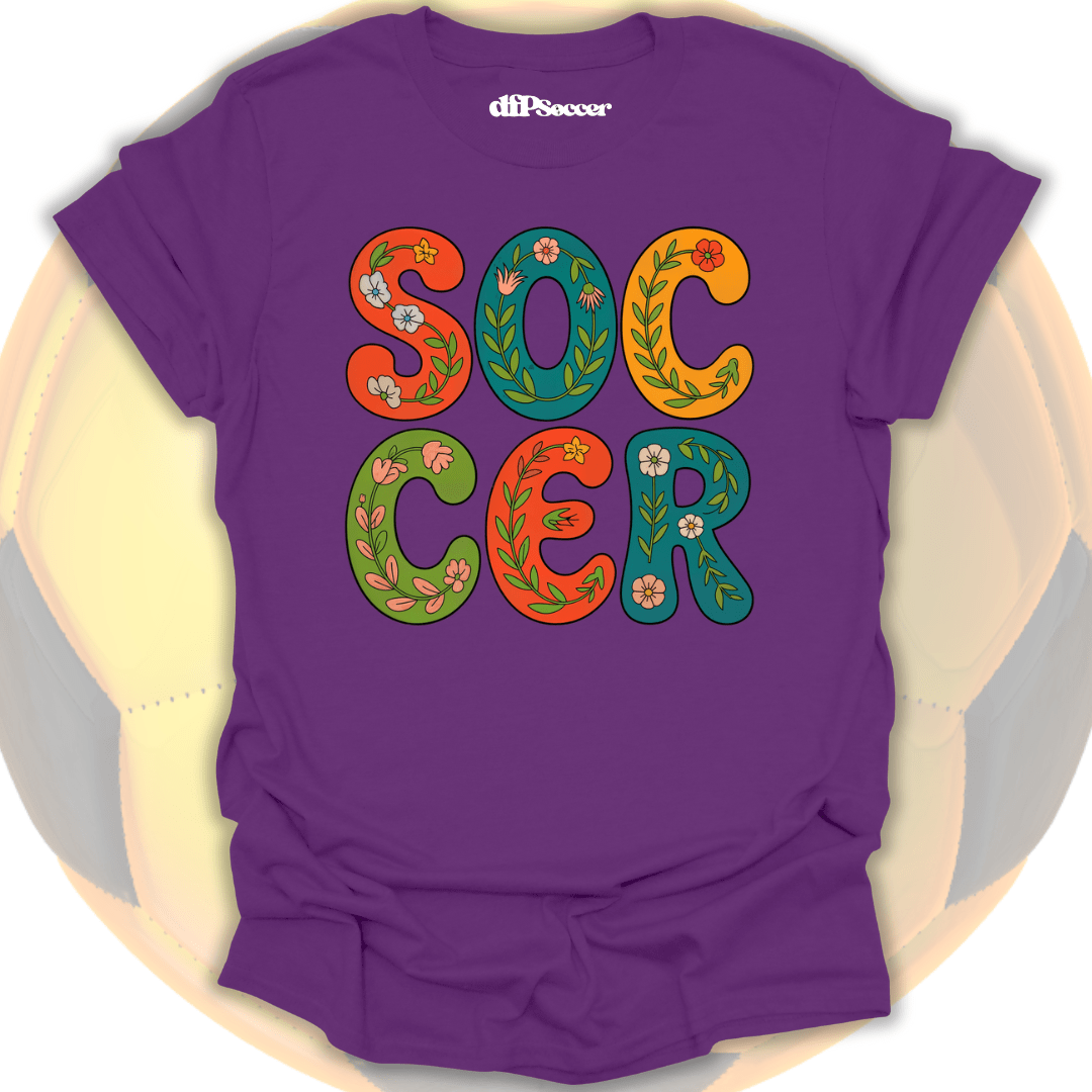 Floral Retro Soccer T-Shirt