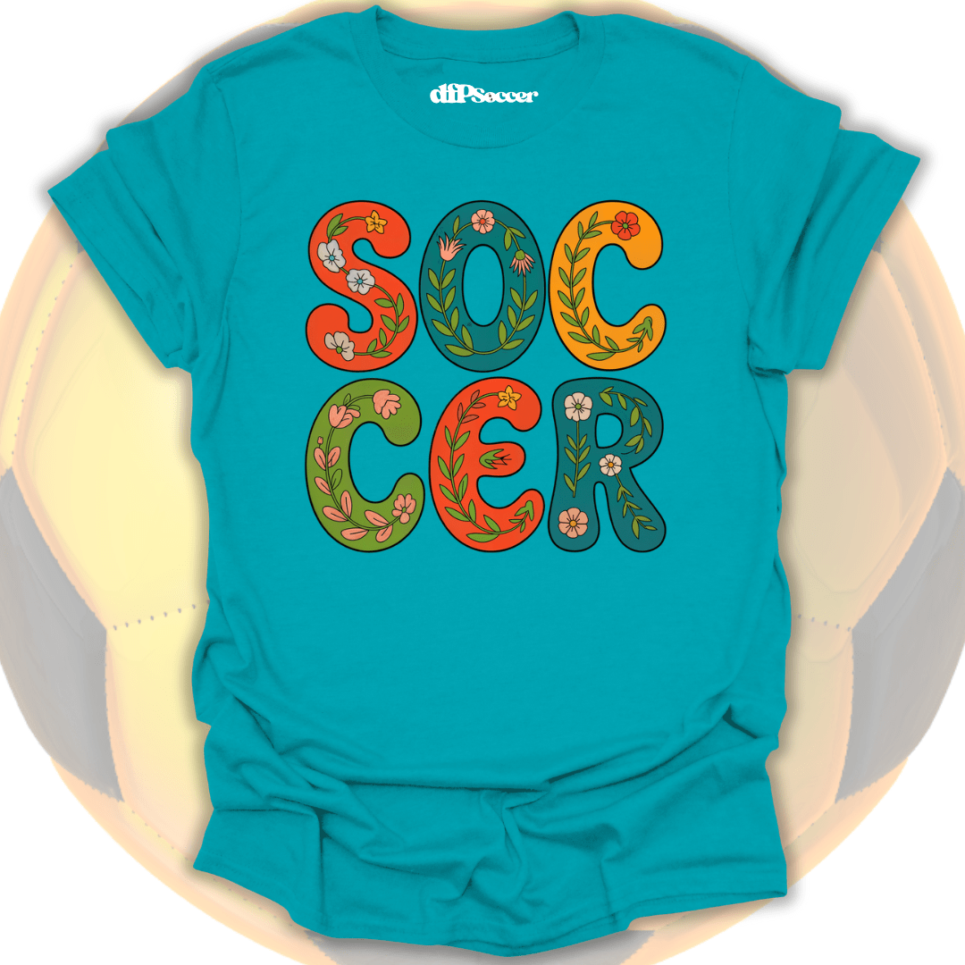 Floral Retro Soccer T-Shirt