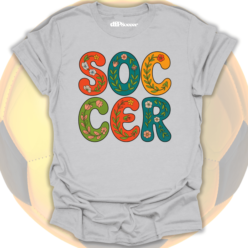 Floral Retro Soccer T-Shirt