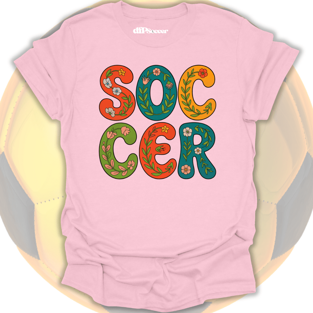 Floral Retro Soccer T-Shirt