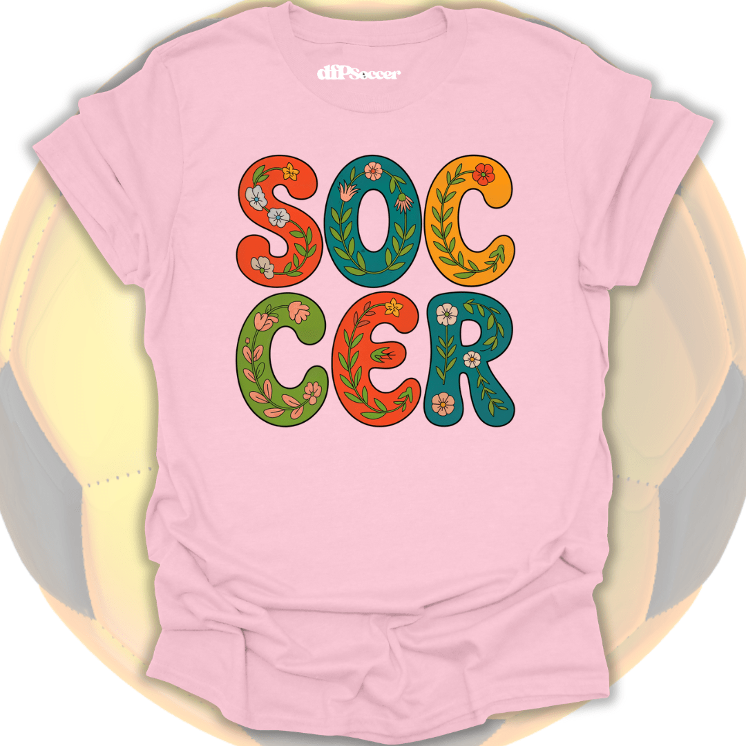 Floral Retro Soccer T-Shirt