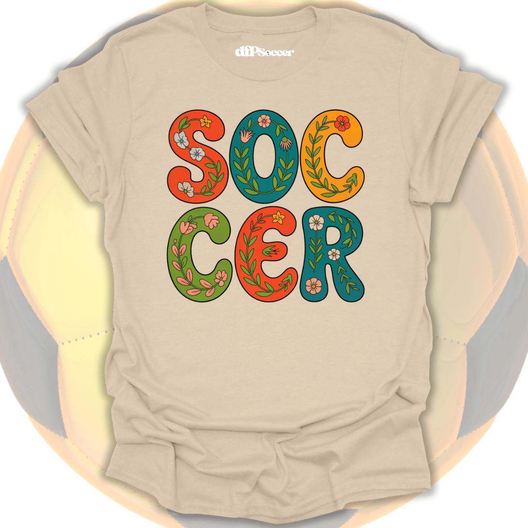 Floral Retro Soccer T-Shirt