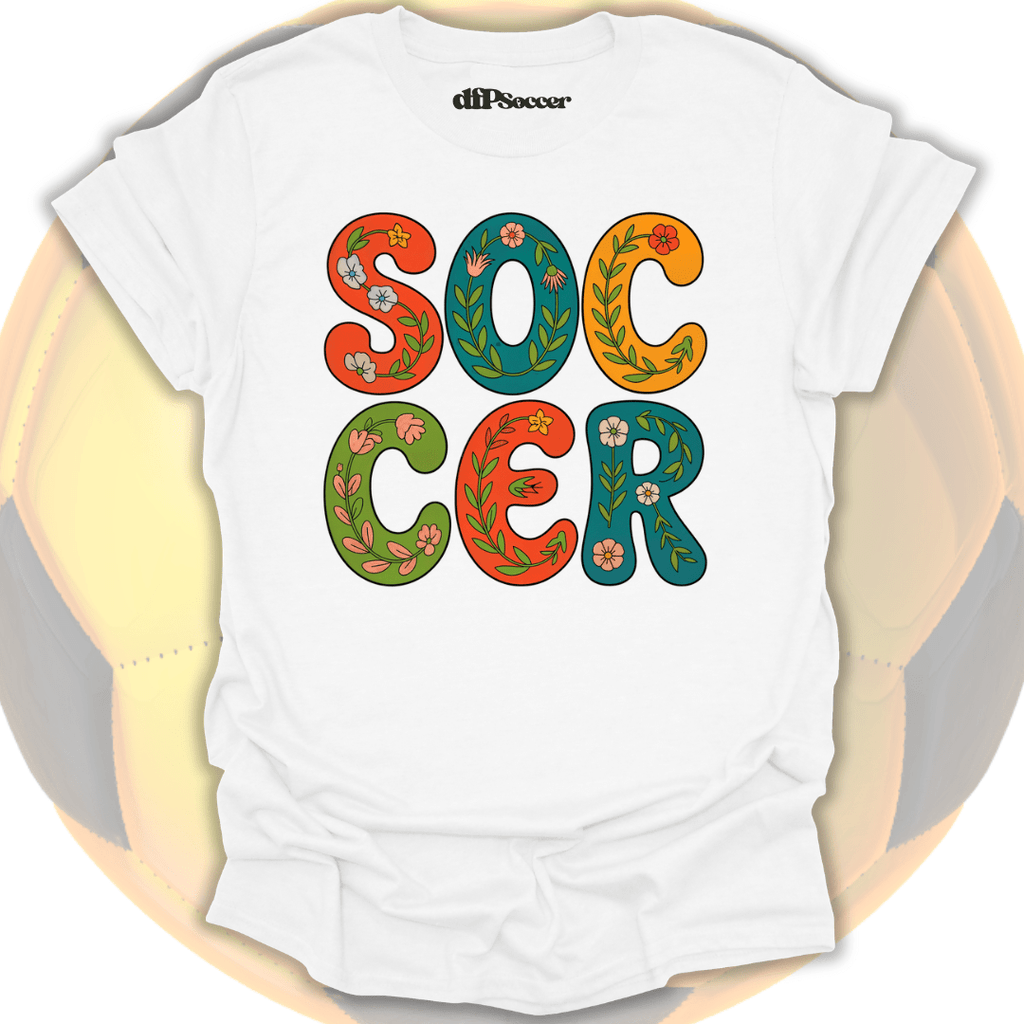 Floral Retro Soccer T-Shirt