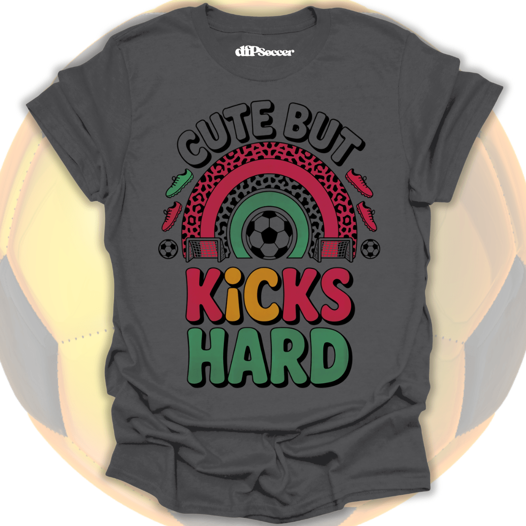 Kicks Hard Soccer T-Shirt