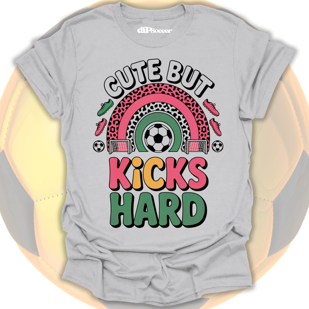 Kicks Hard Soccer T-Shirt