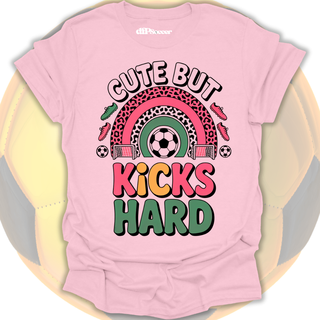 Kicks Hard Soccer T-Shirt