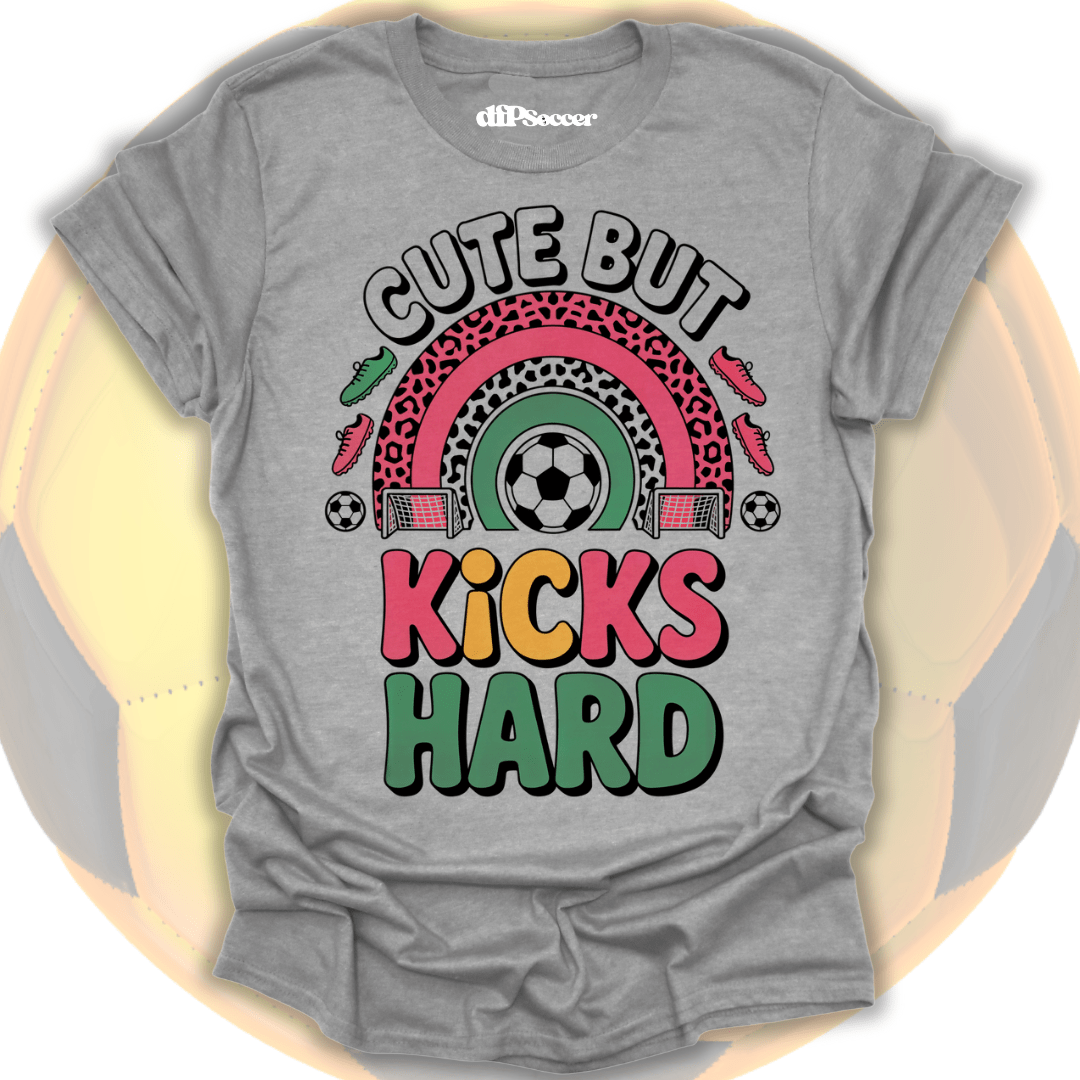 Kicks Hard Soccer T-Shirt
