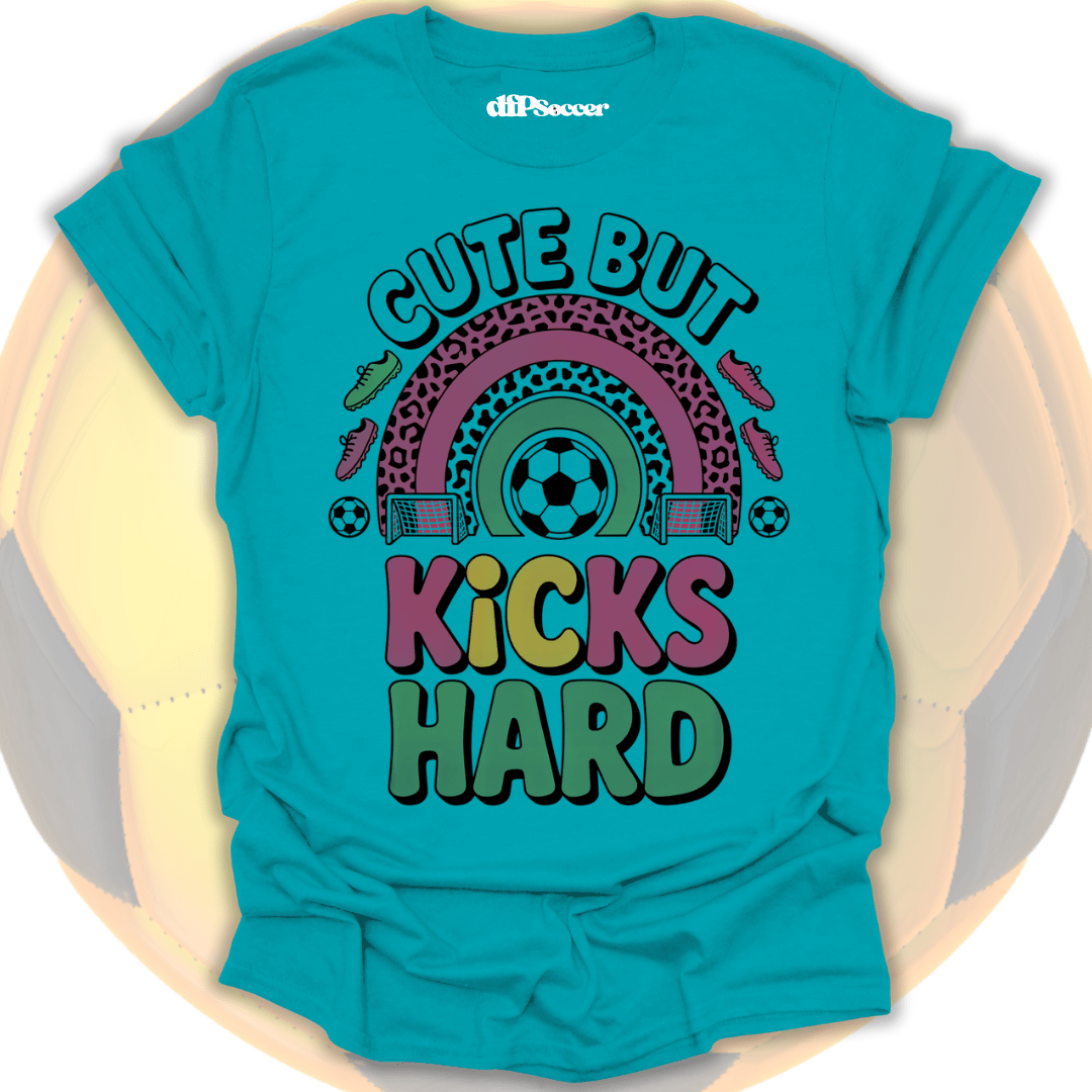 Kicks Hard Soccer T-Shirt