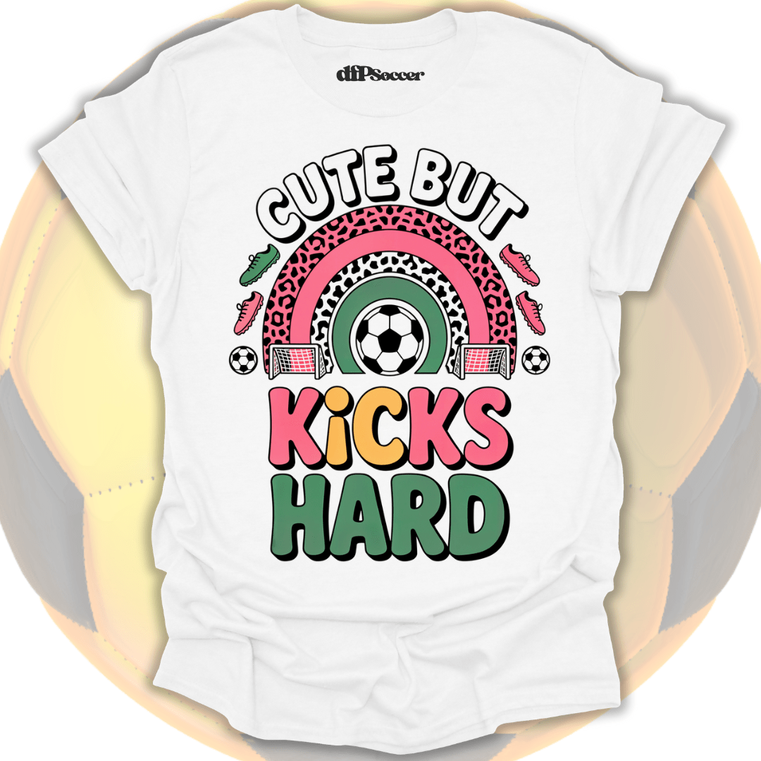 Kicks Hard Soccer T-Shirt