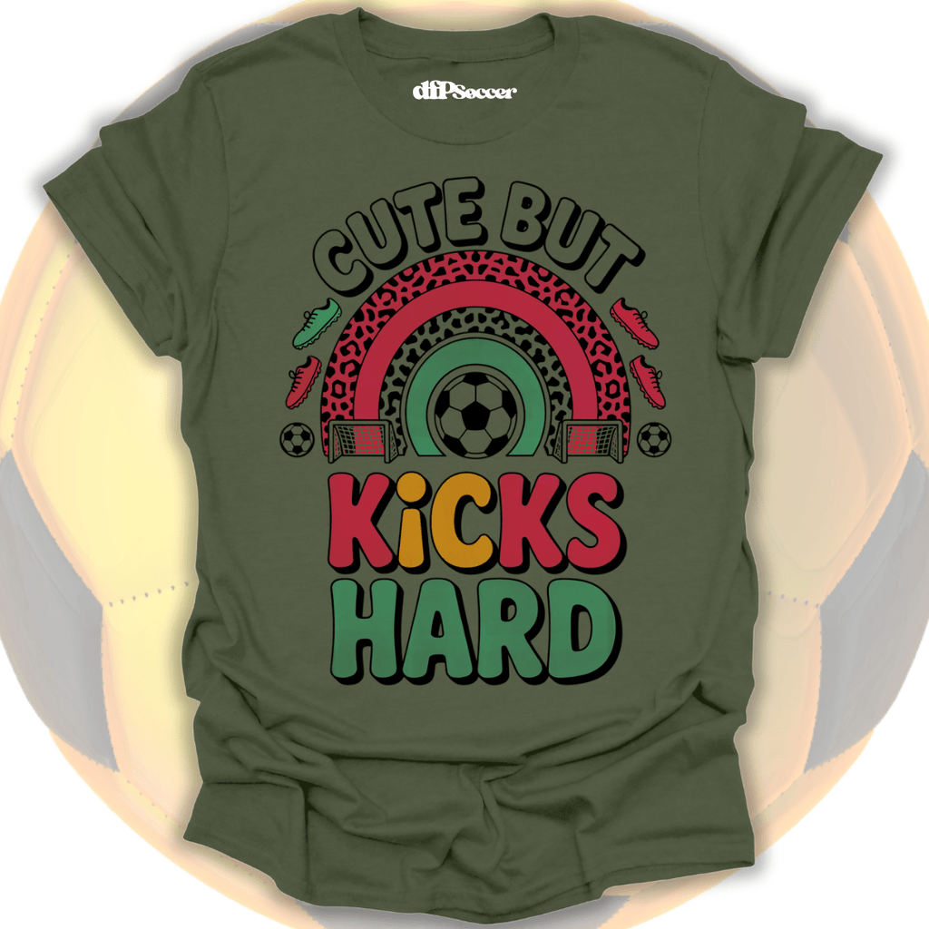 Kicks Hard Soccer T-Shirt