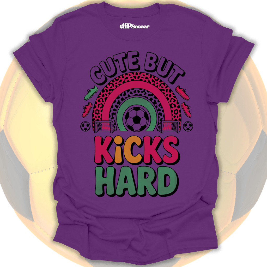 Kicks Hard Soccer T-Shirt
