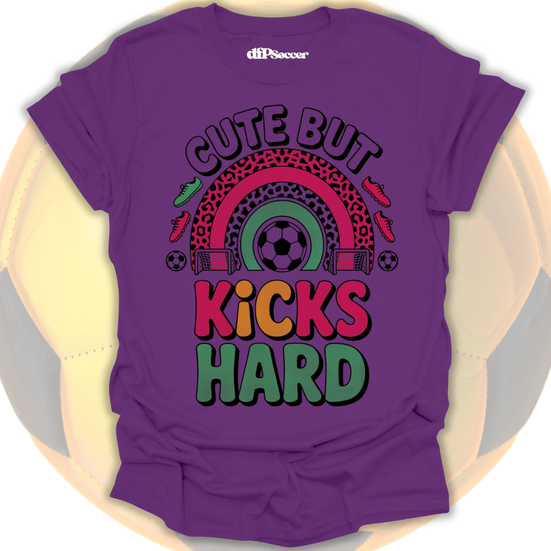 Kicks Hard Soccer T-Shirt