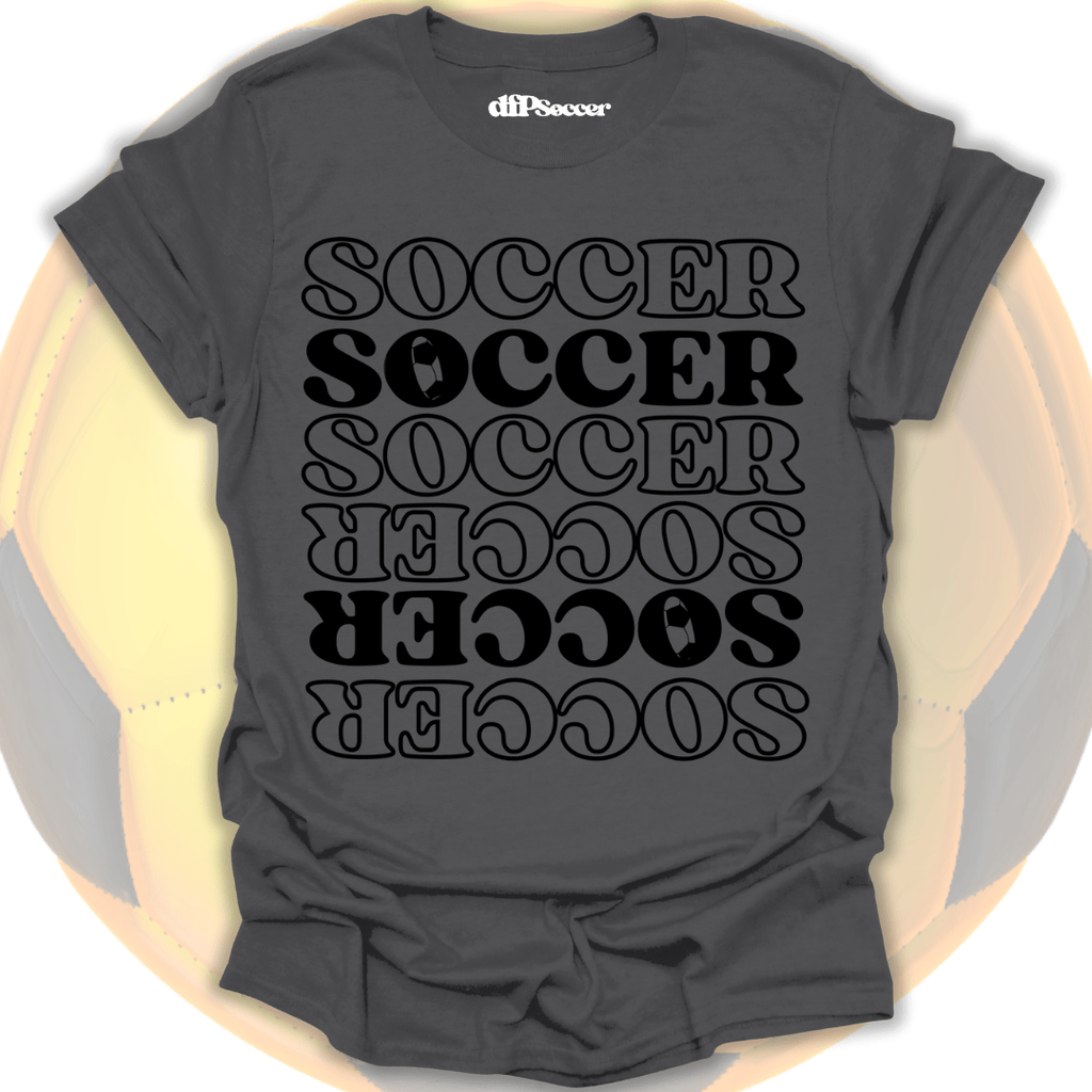 Soccer Pattern Grid T-Shirt
