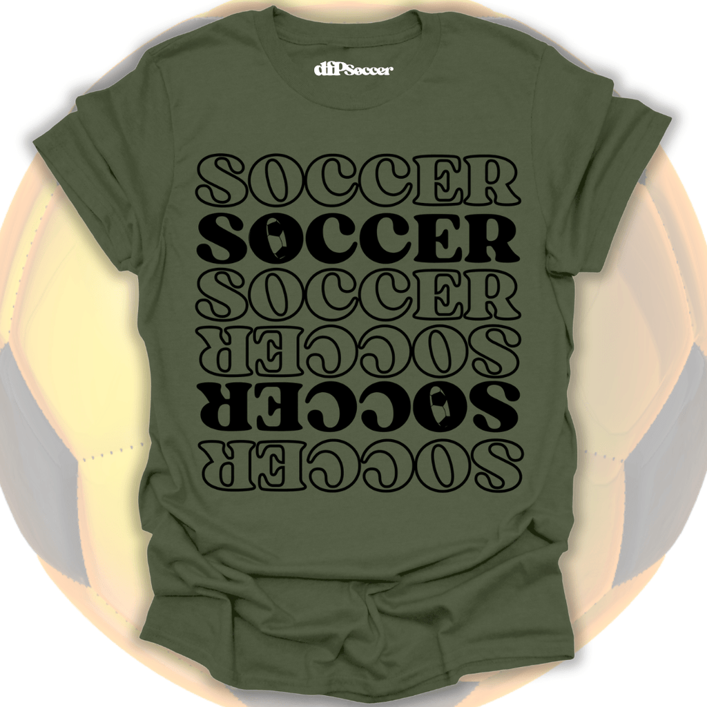 Soccer Pattern Grid T-Shirt