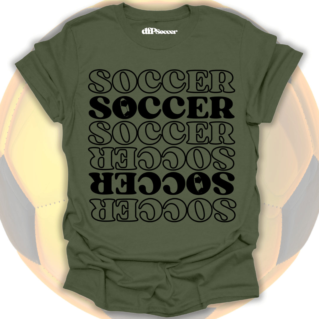 Soccer Pattern Grid T-Shirt