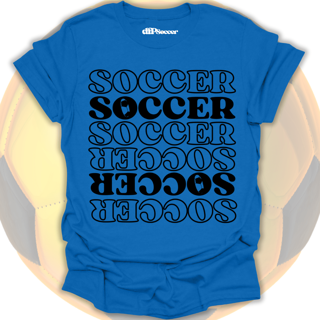 Soccer Pattern Grid T-Shirt