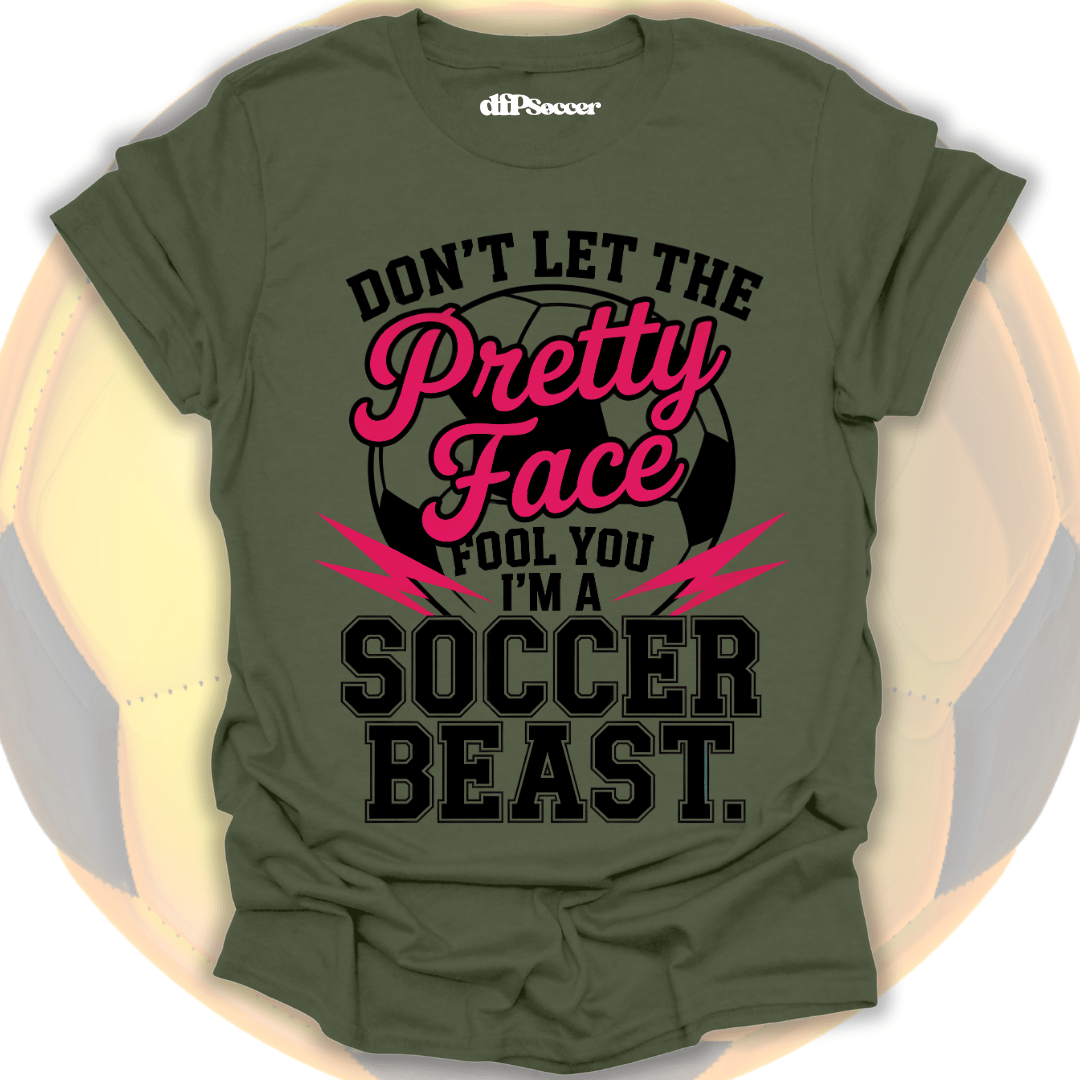 Pretty Face Soccer T-Shirt