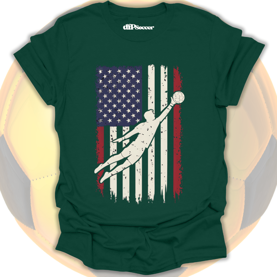 American Flag Goalie T-Shirt