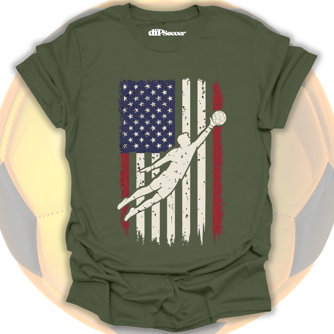 American Flag Goalie T-Shirt