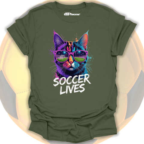 Cat Soccer Lives T-Shirt