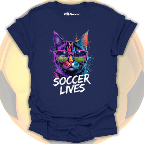 Cat Soccer Lives T-Shirt
