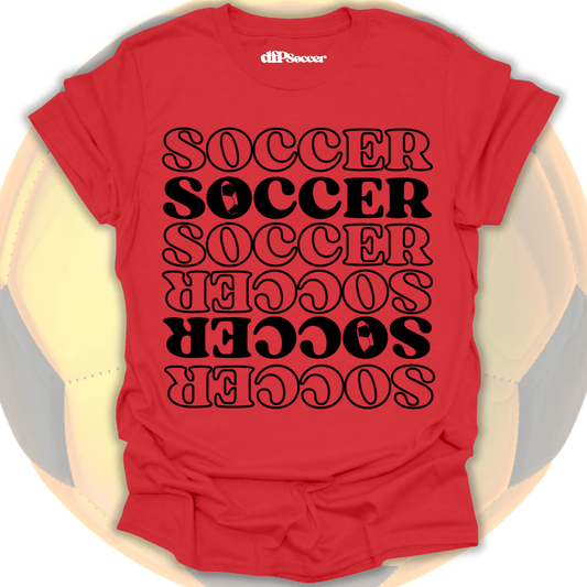 Soccer Pattern Grid T-Shirt
